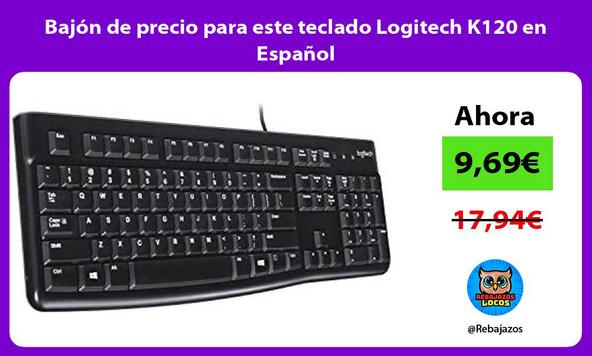 Bajón de precio para este teclado Logitech K120 en Español