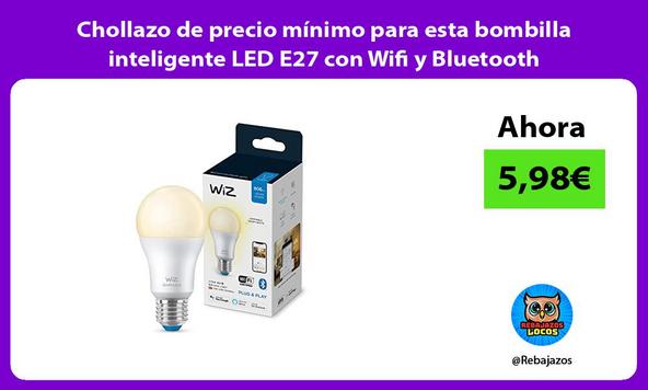 Chollazo de precio mínimo para esta bombilla inteligente LED E27 con Wifi y Bluetooth