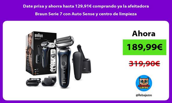 Date prisa y ahorra hasta 129,91€ comprando ya la afeitadora Braun Serie 7 con Auto Sense y centro de limpieza