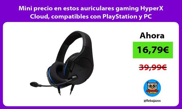 Mini precio en estos auriculares gaming HyperX Cloud, compatibles con PlayStation y PC