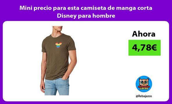 Mini precio para esta camiseta de manga corta Disney para hombre