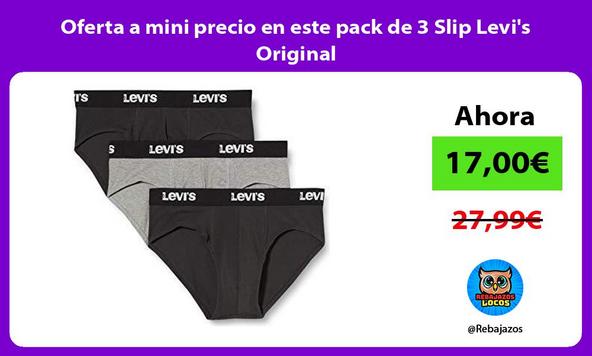 Oferta a mini precio en este pack de 3 Slip Levi's Original