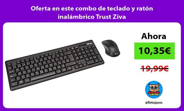 Oferta en este combo de teclado y ratón inalámbrico Trust Ziva
