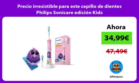 Precio irresistible para este cepillo de dientes Philips Sonicare edición Kids