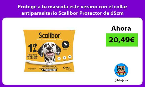 Protege a tu mascota este verano con el collar antiparasitario Scalibor Protector de 65cm