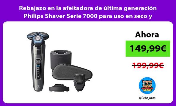Rebajazo en la afeitadora de última generación Philips Shaver Serie 7000 para uso en seco y húmedo