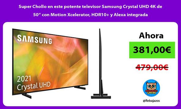 Super Chollo en este potente televisor Samsung Crystal UHD 4K de 50“ con Motion Xcelerator, HDR10+ y Alexa integrada