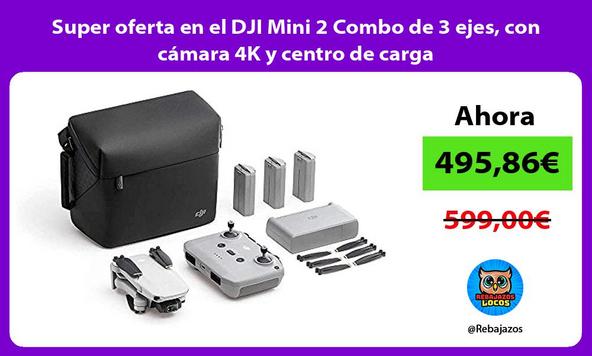 Super oferta en el DJI Mini 2 Combo de 3 ejes, con cámara 4K y centro de carga