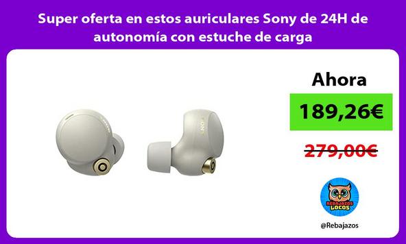 Super oferta en estos auriculares Sony de 24H de autonomía con estuche de carga