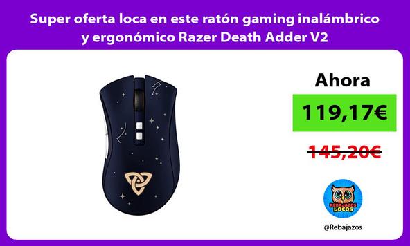 Super oferta loca en este ratón gaming inalámbrico y ergonómico Razer Death Adder V2