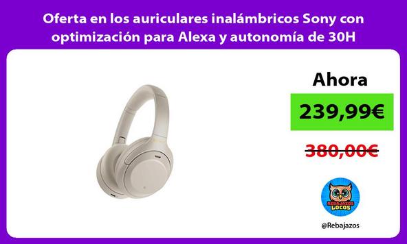 Oferta en los auriculares inalámbricos Sony con optimización para Alexa y autonomía de 30H