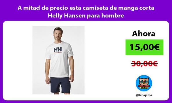 A mitad de precio esta camiseta de manga corta Helly Hansen para hombre