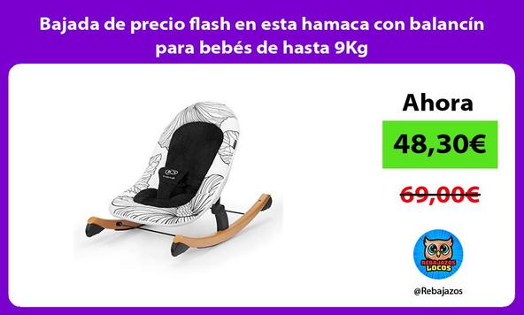 Bajada de precio flash en esta hamaca con balancín para bebés de hasta 9Kg