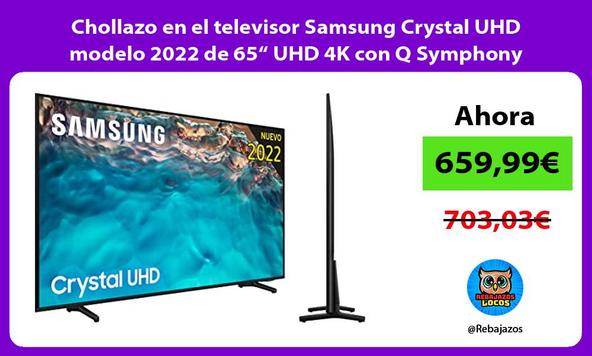 Chollazo en el televisor Samsung Crystal UHD modelo 2022 de 65“ UHD 4K con Q Symphony