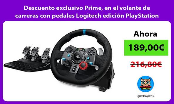 Descuento exclusivo Prime, en el volante de carreras con pedales Logitech edición PlayStation