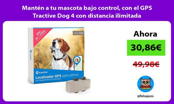 Mantén a tu mascota bajo control, con el GPS Tractive Dog 4 con distancia ilimitada