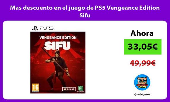 Mas descuento en el juego de PS5 Vengeance Edition Sifu