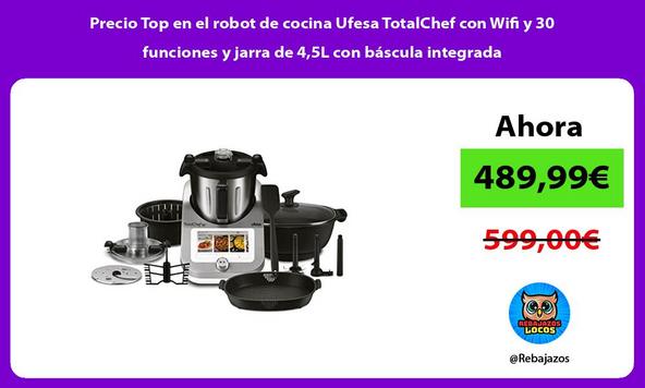 Precio Top en el robot de cocina Ufesa TotalChef con Wifi y 30 funciones y jarra de 4,5L con báscula integrada