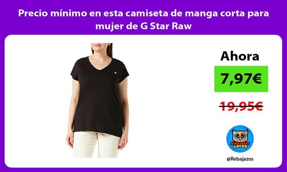 Precio mínimo en esta camiseta de manga corta para mujer de G Star Raw