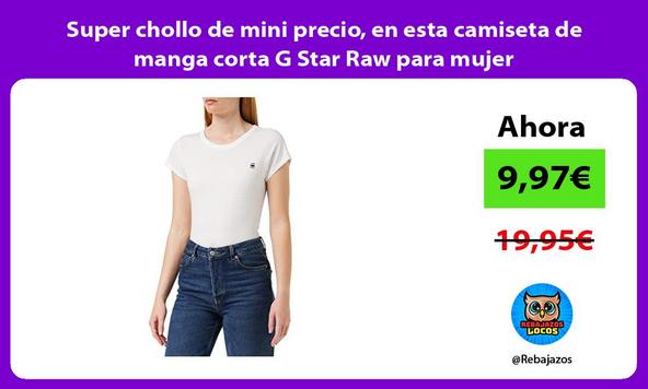 Super chollo de mini precio, en esta camiseta de manga corta G Star Raw para mujer