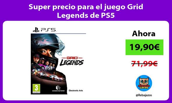 Super precio para el juego Grid Legends de PS5