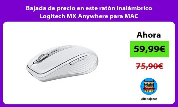 Bajada de precio en este ratón inalámbrico Logitech MX Anywhere para MAC