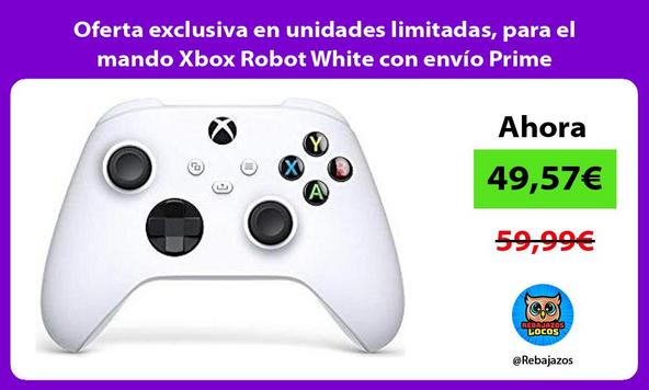 Oferta exclusiva en unidades limitadas, para el mando Xbox Robot White con envío Prime