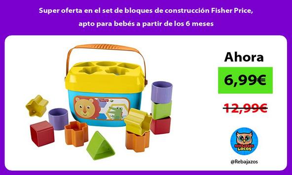 Super oferta en el set de bloques de construcción Fisher Price, apto para bebés a partir de los 6 meses