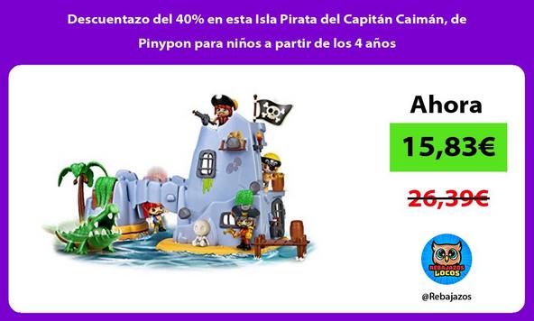 Descuentazo del 40% en esta Isla Pirata del Capitán Caimán, de Pinypon para niños a partir de los 4 años