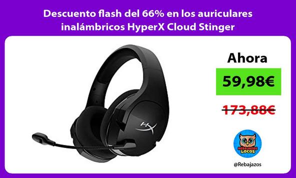 Descuento flash del 66% en los auriculares inalámbricos HyperX Cloud Stinger
