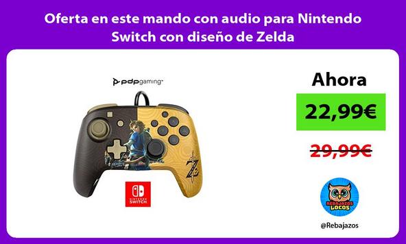 Oferta en este mando con audio para Nintendo Switch con diseño de Zelda