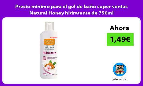 Precio mínimo para el gel de baño super ventas Natural Honey hidratante de 750ml