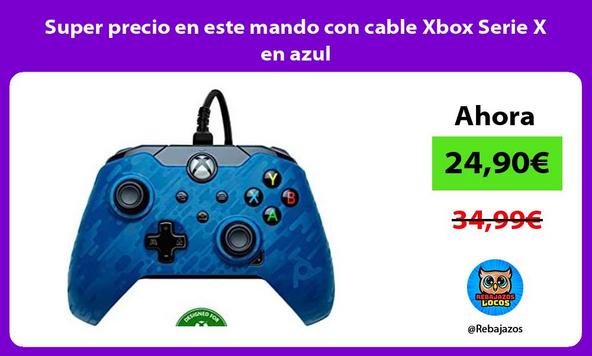 Super precio en este mando con cable Xbox Serie X en azul