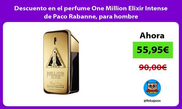 Descuento en el perfume One Million Elixir Intense de Paco Rabanne, para hombre