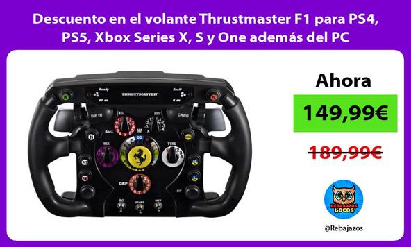 Descuento en el volante Thrustmaster F1 para PS4, PS5, Xbox Series X, S y One además del PC