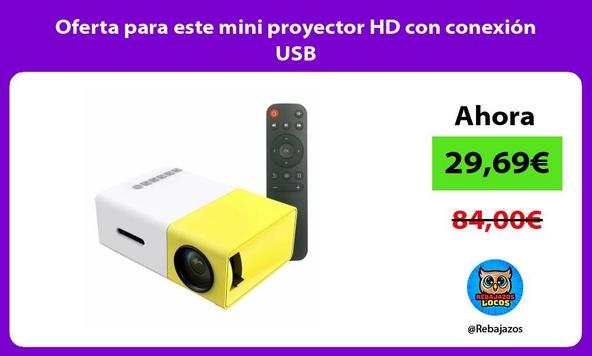 Oferta para este mini proyector HD con conexión USB