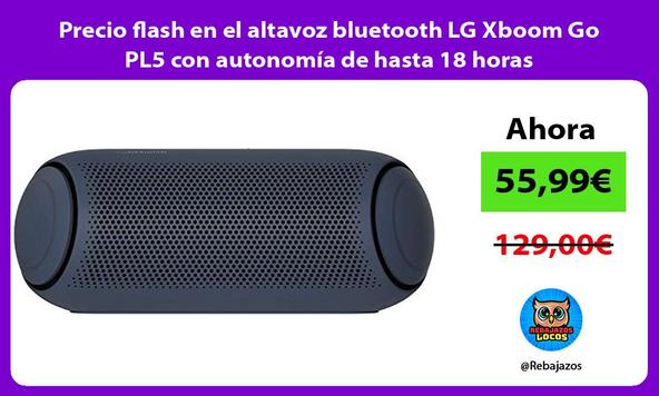Precio flash en el altavoz bluetooth LG Xboom Go PL5 con autonomía de hasta 18 horas