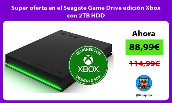 Super oferta en el Seagate Game Drive edición Xbox con 2TB HDD