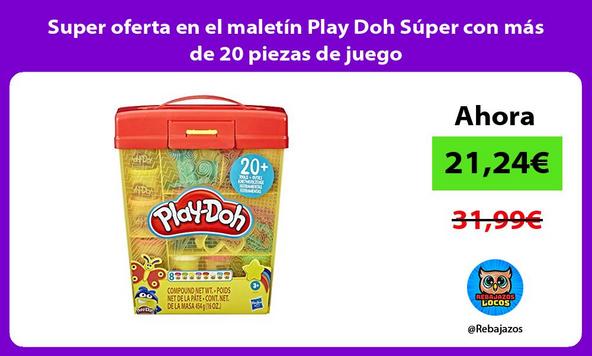 Super oferta en el maletín Play Doh Súper con más de 20 piezas de juego