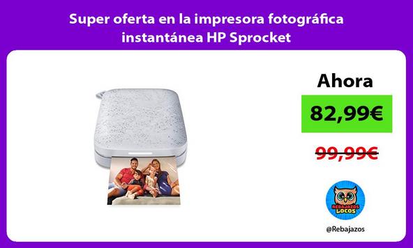 Super oferta en la impresora fotográfica instantánea HP Sprocket