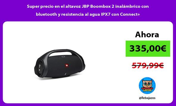 Super precio en el altavoz JBP Boombox 2 inalámbrico con bluetooth y resistencia al agua IPX7 con Connect+