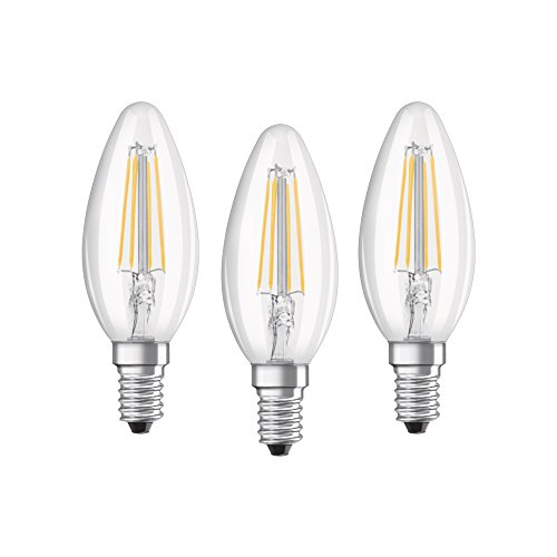 Descuentazo para el pack de 3 bombillas LED con forma de vela y filamento E14