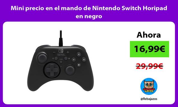 Mini precio en el mando de Nintendo Switch Horipad en negro