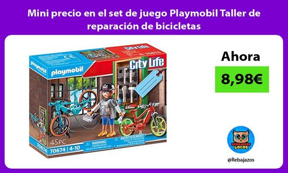 Mini precio en el set de juego Playmobil Taller de reparación de bicicletas