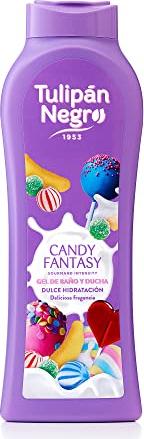 Oferta en el gel de baño Tulipán Negro Candy Fantasy, en formato maxi de 650ml y envío Prime incluido