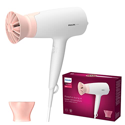 Oferta en este secador de pelo Philips Series 3000 en color blanco y rosa