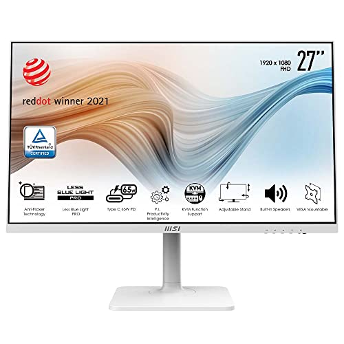 Super oferta loca en este monitor de MSI Modern con 27“ FHD 1080p en color blanco