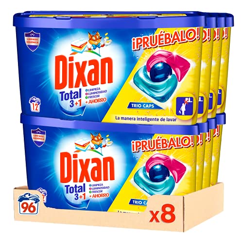 Super precio en este maxi pack de 96 cápsulas de detergente Dixan Toal