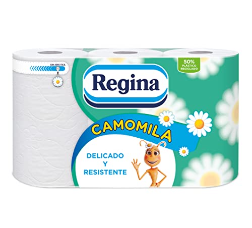 Vuelve el stock en el paquete de 6 rollos de papel higiénico Regina Camomila tripe capa