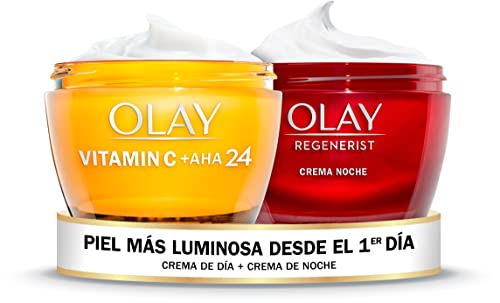 Cuida tu piel con el tratamiento Olay con crema gel de día de Vitamina C y la crema de noche con niacinamida